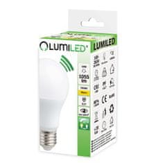 LUMILED 3x LED žarnica E27 A60 10W = 75W 1055lm 3000K Toplo bela 200° s SENZORJEM GIBANJA IN SOMRAKA