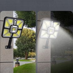 Dexxer Solarna ulična 235 COB LED cestna svetilka s PIR sezorjem črna + daljinec