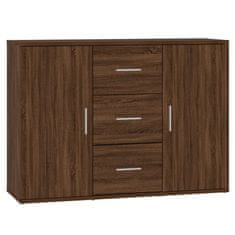 Vidaxl Komoda rjav hrast 91x29,5x65 cm inženirski les