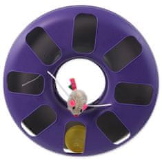 Magic cat Hračka MAGIC CAT koulodráha kruh s myškou - fialovo-šedá 25 cm