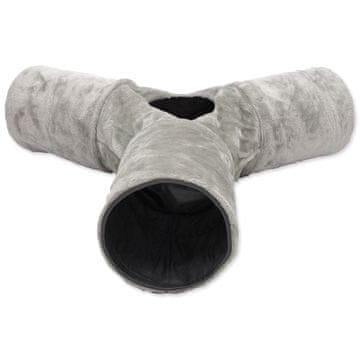 Magic cat Tunel MAGIC CAT plyšový tvar Y šustící šedý 80 cm