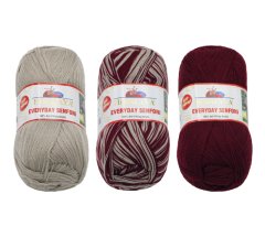 Himalaya EVERYDAY SENFONi - 100g / 196 m - pakiranje 3 x 100g - bordo, bež