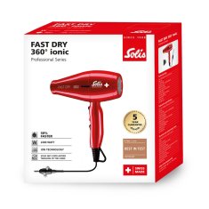 Solis Fast Dry 360° Ionic Red sušilnik za lase