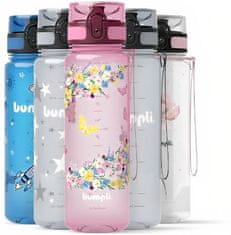 Bumpli Flaška za Vodo 500 ml z Vložkom za Sadje, Neprepustna, Brez BPA (rože) | FLOWERBOT