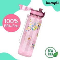 Bumpli Flaška za Vodo 500 ml z Vložkom za Sadje, Neprepustna, Brez BPA (rože) | FLOWERBOT