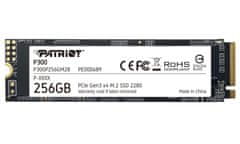 Patriot P300 256 GB SSD / Notranji / M.2 PCIe Gen3 x4 NVMe 1.3 / 2280