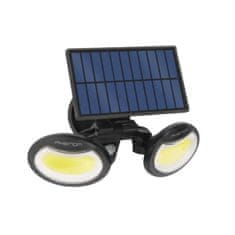 PHENOM Solarni LED komplet - 2x stenska solarna LED svetilka 5W 300lm + solarni reflektor 8W 500lm s senzorjem gibanja in mraka ter 3 načini delovanja