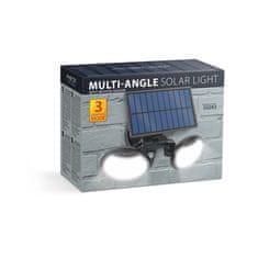 PHENOM Solarni LED komplet - 2x stenska solarna LED svetilka 5W 300lm + solarni reflektor 8W 500lm s senzorjem gibanja in mraka ter 3 načini delovanja