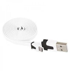 Emos SM7001W Kabel USB 2.0 A/M, micro B/M 1m, bela