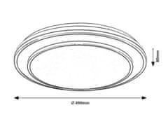Rabalux 2130 Lupita LED stropna svetilka, z možnostjo zatemnitve LED/40W/230V 3000-6500K črna + daljinski upravljalnik