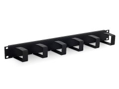 Triton 19" povezovalna plošča 1U 6x kavelj 70x40mm siva kovina