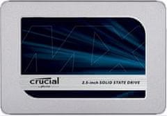 Crucial SSD 1TB MX500 SATA III 2,5" 3D TLC 7 mm (branje/pisanje: 560/510 MB/s; 95/90K IOPS) + 9,5-milimetrski adapter