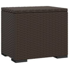 Vidaxl Tabure z blazino 2 kosa rjave barve 40x30x40 cm poli ratan
