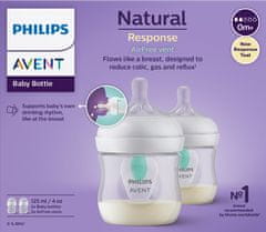 Philips Avent SCY670/02 Natural Response steklenička, plastična, 125 ml, 2/1