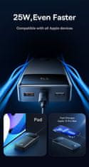 BASEUS Bipow Power bank z digitalnim zaslonom, 20000mAh 25W, črna + USB-C kabel, 60W (PPBD020301)