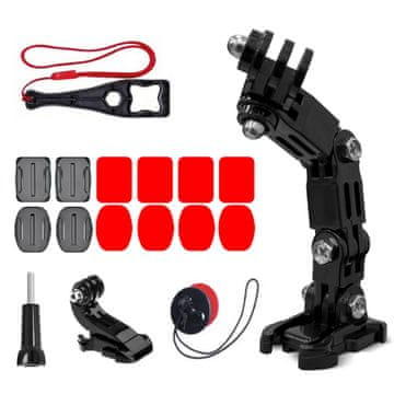 HURTEL Komplet pritrdilnih dodatkov za čelado za športne kamere GoPro, DJI, Insta360, SJCam in Eken