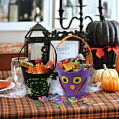 Korbi Torba za Halloween sladkarije zelena 17x15cm