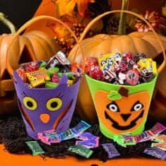 Korbi Torba za Halloween sladkarije zelena 17x15cm