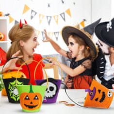 Korbi Torba za Halloween sladkarije zelena 17x15cm