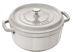 slomart Pekač iz litega železa Staub 40501-409-0, 1.7 L, bela, z pokrovom, enostaven za čiščenje