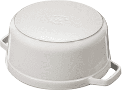 slomart Pekač iz litega železa Staub 40501-409-0, 1.7 L, bela, z pokrovom, enostaven za čiščenje