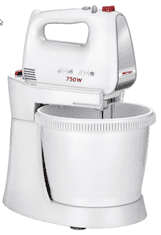 MPM Stacionarni mešalnik MPM MMR-20Z s posodo, 500 W, 5 hitrosti, turbo funkcija za gnetenje in stepanje, bel.