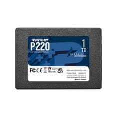 slomart SSD Patriot Memory P220 1TB 2.5" SATA III, 550 MB/s branje, 500 MB/s pisanje, podpora za TRIM, za PC in prenosnike