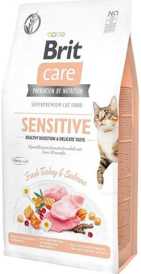 Brit BRIT Care Grain-Free Sensitive Turkey&amp;Salmon - suha hrana za mačke - 2 kg