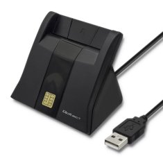 Qoltec qoltec 50643 optični bralnik identifikacijskih kartic s pametnim čipom|usb 2.0 | plug&amp;play