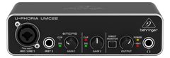 Behringer Behringer UMC22 - Pre-amplifikator za koncertne in studijske nastope, visokokakovostni avdio vmesnik, črna barva