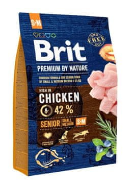 Brit BRIT Premium by Nature Senior Small, Medium - suha hrana za pse - 3 kg