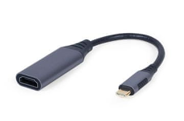 CABLEXPERT Cablexpert A-USB3C-HDMI-01 Video adapter USB-C na HDMI 0.15m Siva