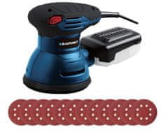 Blaupunkt Eccentricni brusilnik Blaupunkt OS3010, 230V, 300W, orbitalni, z vrečko za prah, 12x brusni papir