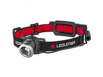 Led Lenser Ledlenser H8R svetilka na čeladi LED, črna/rdeča, IPX4, 600 lm, dolgotrajna življenjska doba baterije, USB polnjenje.