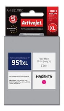 ActiveJet Activejet AH-951MRX črnilo (nadomestno za HP 951XL CN047AE), premium, magenta, 25 ml