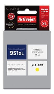 ActiveJet Activejet AH-951YRX rumena kartuša (nadomestna za HP 951XL CN048AE, 25 ml)