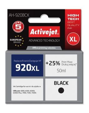 ActiveJet Activejet AH-920BCX črnilo (nadomestilo za HP 920XL CD975AE; Premium; 50 ml; črno)