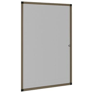 Vidaxl Komarnik za okna rjav 90x120 cm