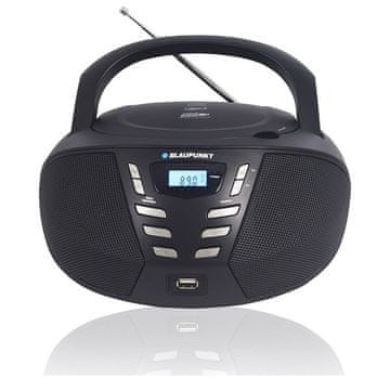 Blaupunkt Prenosni CD predvajalnik Blaupunkt BB7BK, MP3 predvajanje, črno, z AC in baterijskim napajanjem, z AUX in USB priključki