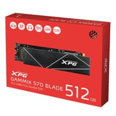 slomart XPG GAMMIX S70 BLADE 512GB M.2 PCIe 4.0 NVMe SSD z 3D NAND - visoka hitrost branja in pisanja, maksimalna zanesljivost