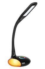 ActiveJet LED namizna svetilka Activejet VENUS BLACK z RGB podnožjem, moderni dizajn, dimmabilna, USB in AC napajanje, 36 LED žarnic