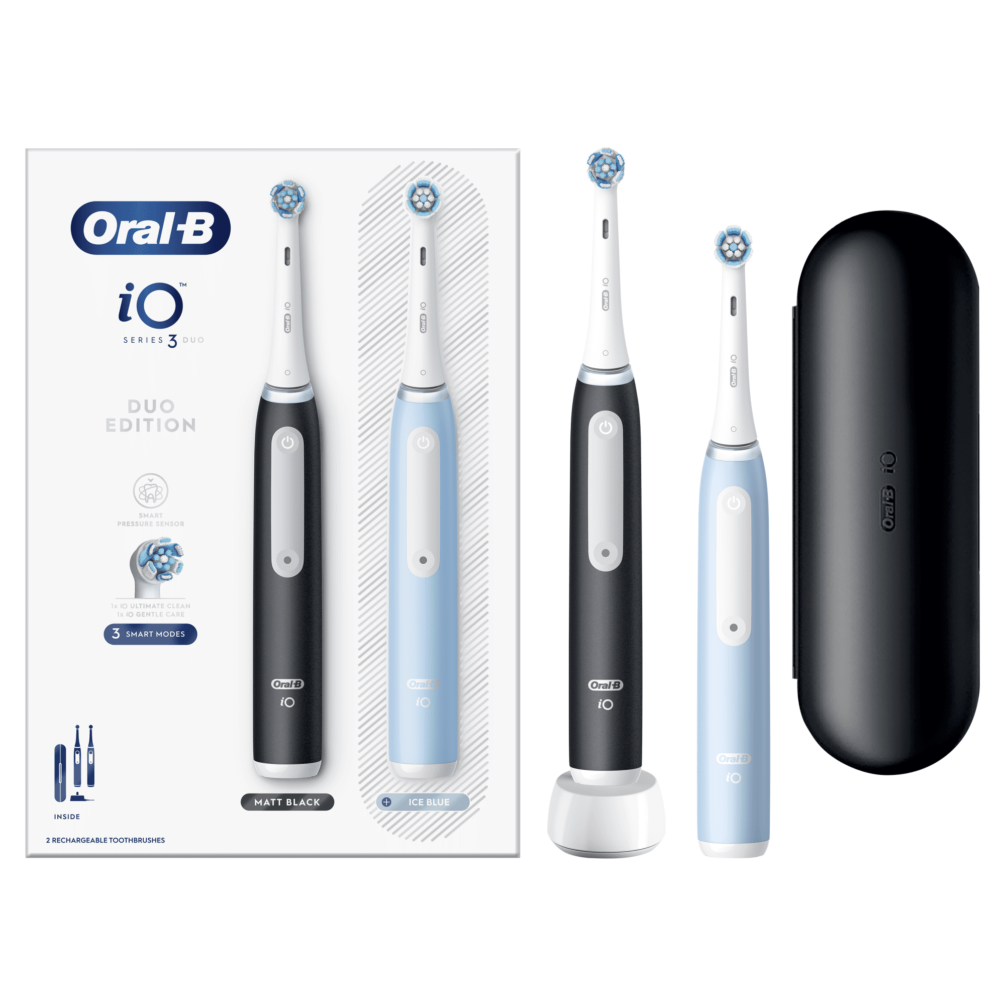 Oral-B iO 3 Duo Pack, črna in modra