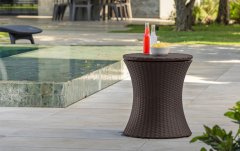 KETER Barska mizica Cool Bar Rattan 30l, viski rjava