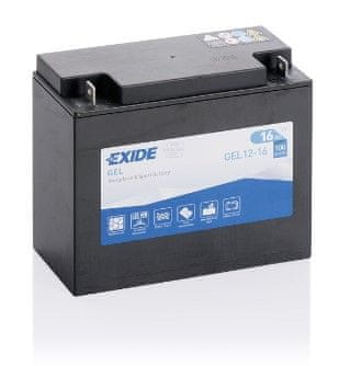 Exide GEL12-16 akumulator za motor, 16 Ah, D+, 100 A(EN), 180 x 75 x 165 mm
