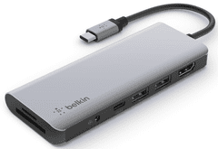 Belkin Connect priključna postaja, 7v1, USB-C, siva (AVC009btSGY)