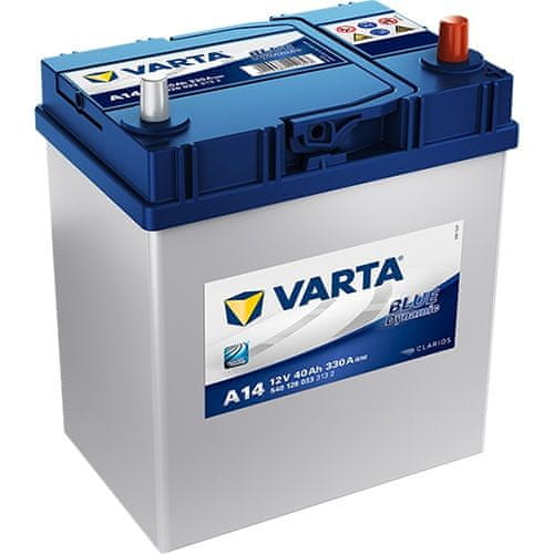 Varta A14 Blue Dynamic akumulator, 40 Ah, D+, 330 A(EN), 187 x 127 x 226 mm