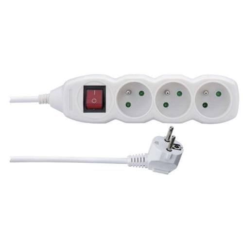 Emos Podaljševalni kabel, 5 m / 250 V, 3 vtičnice s stikalom