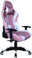 Mercury MRacer igralni stol usnje, bela in roza barva