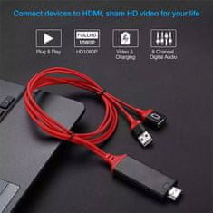 Cool Mango HDMI kabel za telefon, črna/rdeča