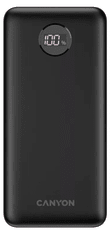 Canyon PB-2002 powerbank, 20000 mAh, črn (CNE-CPB2002B)